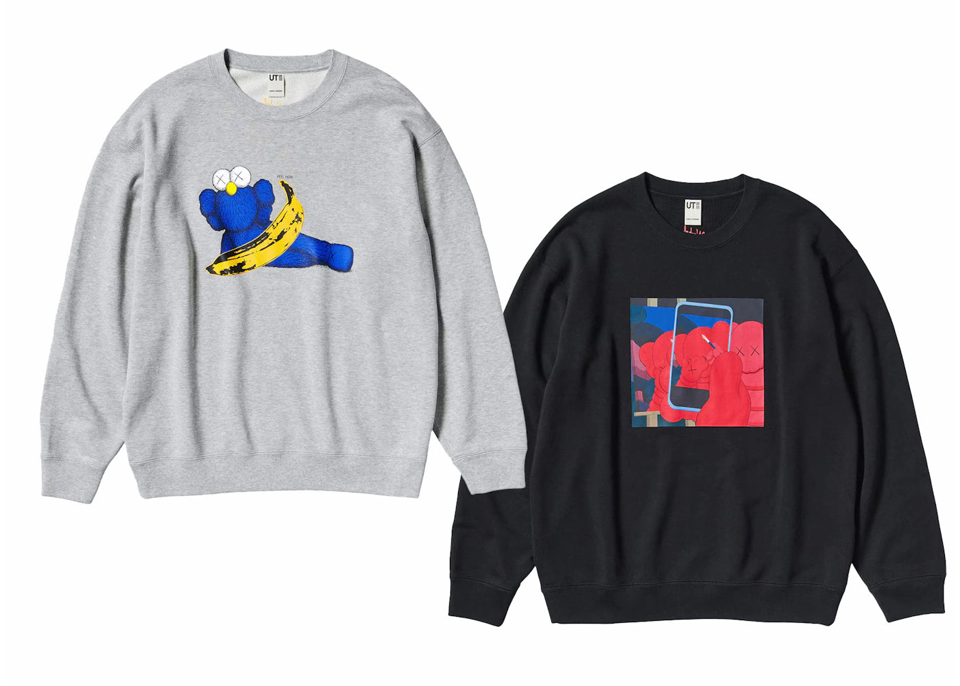 KAWS x Uniqlo Warhol Graphic 472951/476119 Sweatshirt (Asia Sizing) Gray/Black
