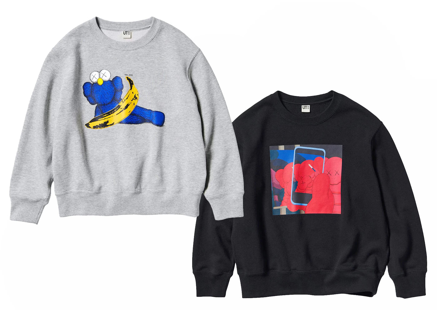 KAWS x Warhol Kids' Graphic 472991/476408 Sweatshirt Set (Asia Sizing) Gray