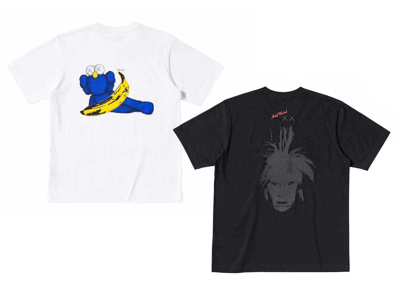 KAWS x Uniqlo Warhol UT Graphic 471321/476352 T-shirt Set White/Black