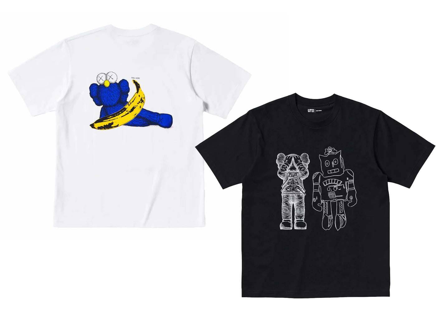 KAWS x Uniqlo Warhol UT Graphic 476351/471321 T-shirt Set (Asia Sizing) White/Black