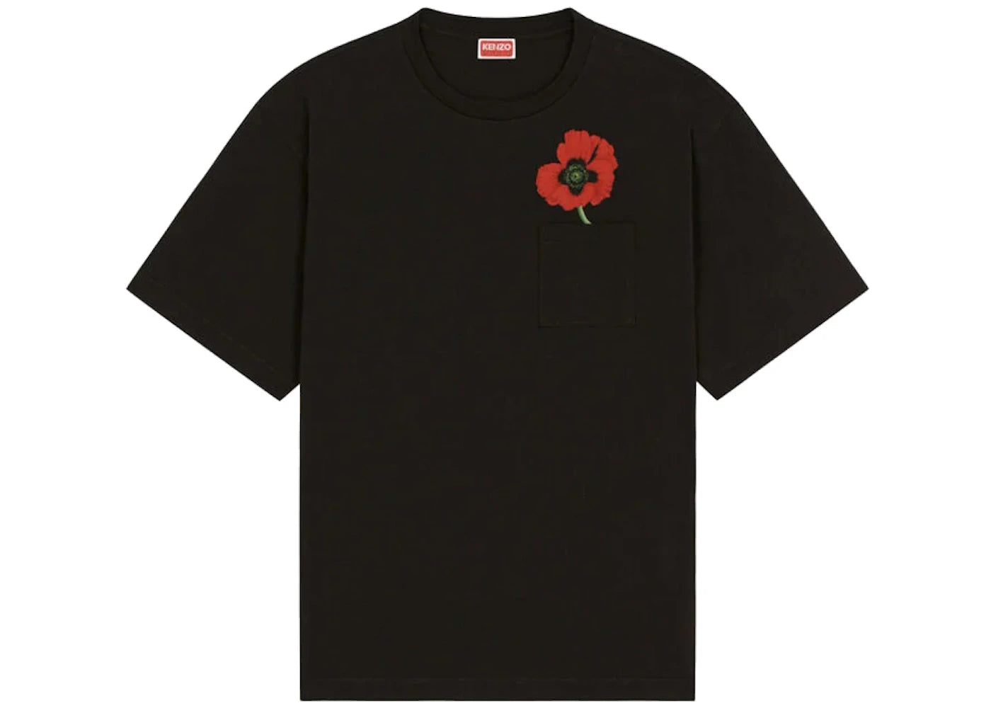 KENZO POPPY by Nigo Oversized Pocket T-Shirt Black