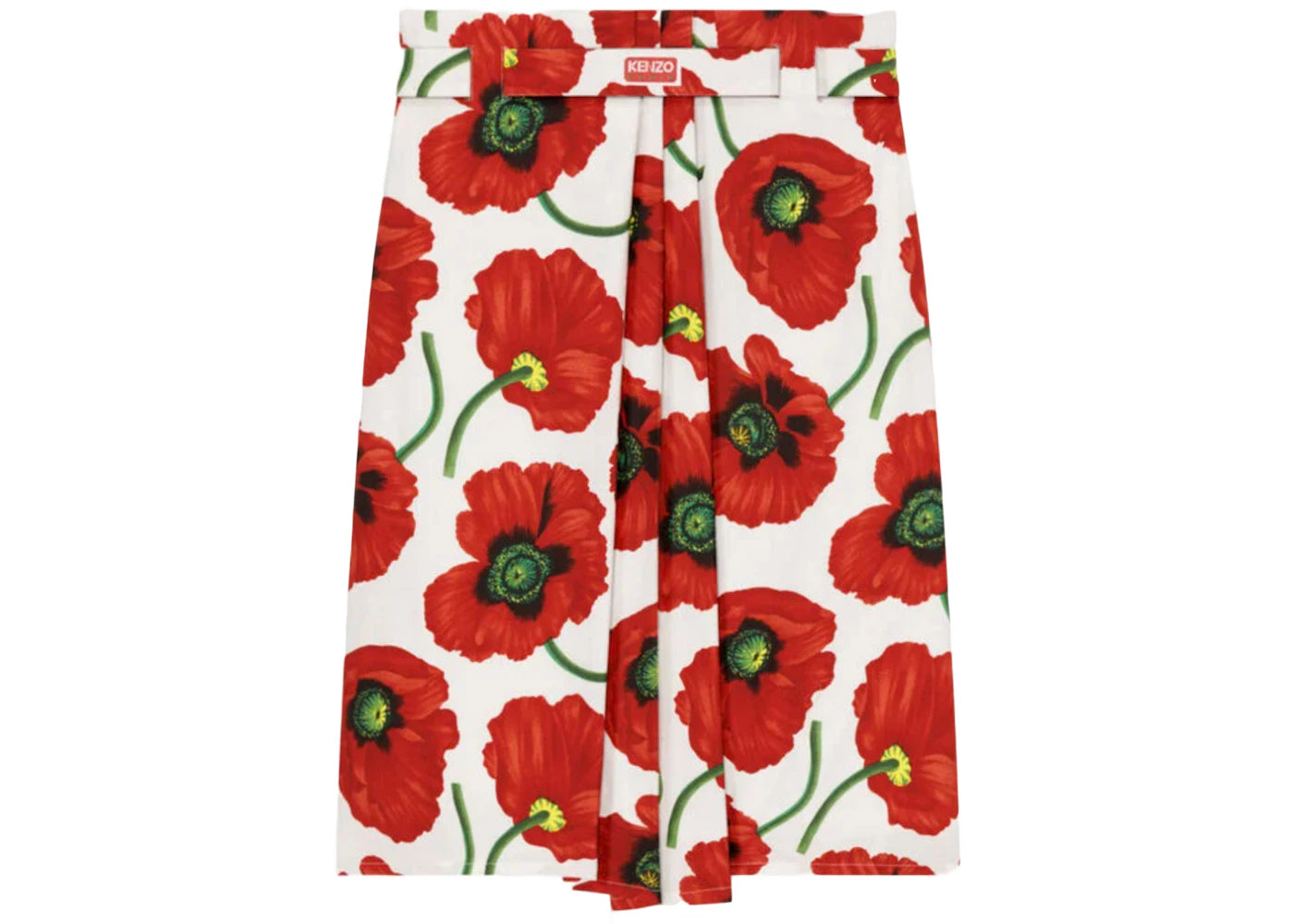 KENZO POPPY by Nigo Women's Skirt White Red