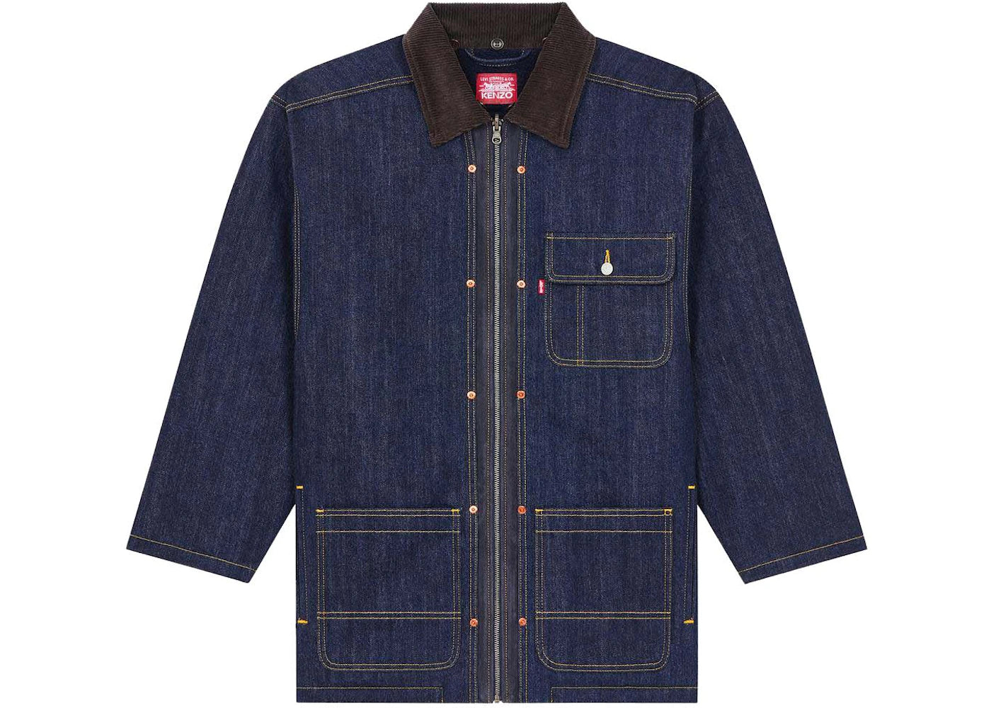 KENZO x LEVI'S Genderless Denim Parka Rinse Blue Denim