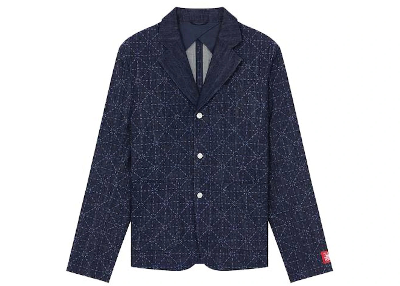 KENZO x LEVI'S Printed Denim Blazer Rinse Blue Denim