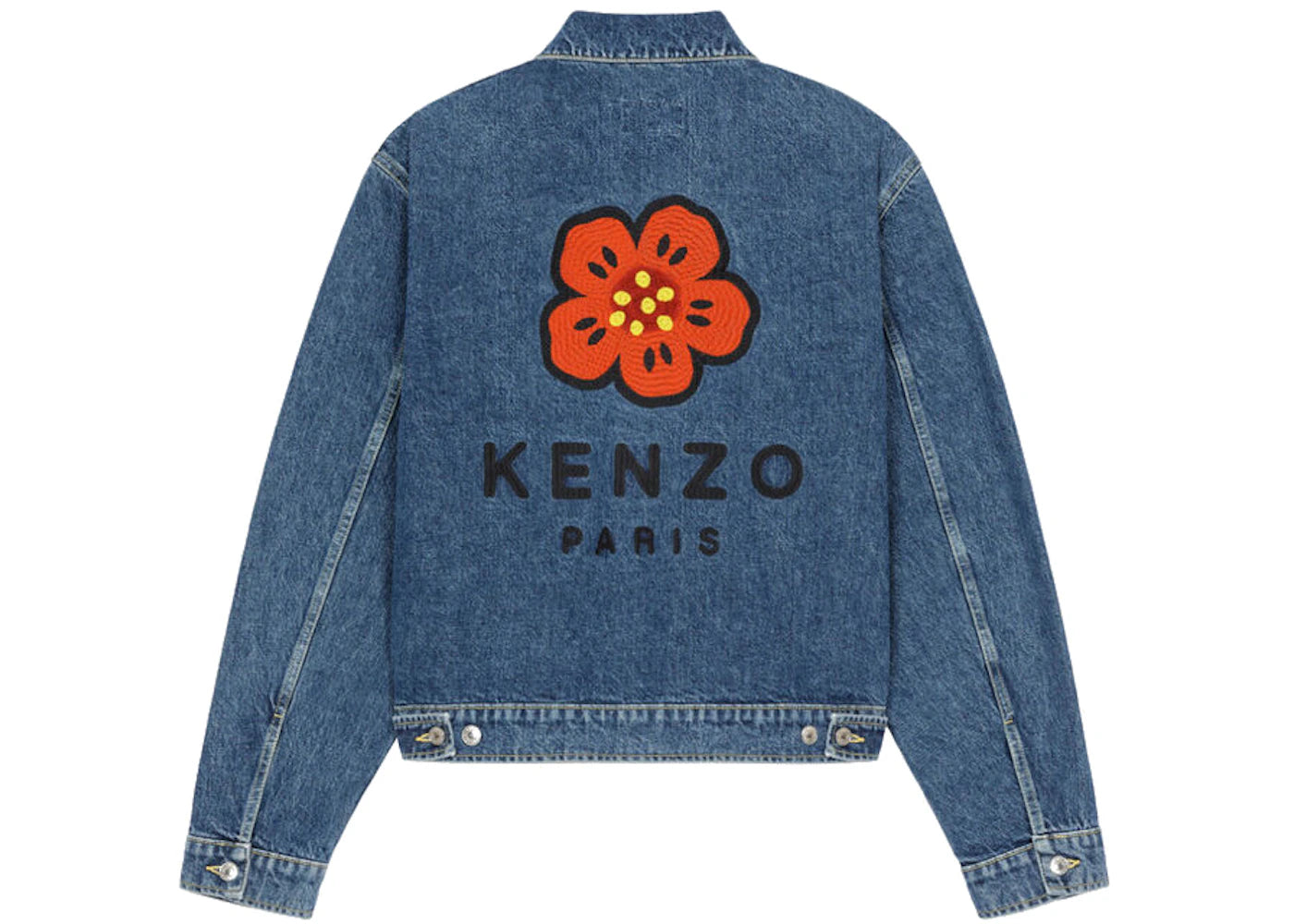 KENZO x Nigo Boke Flower Embroidered Denim Tracker Jacket Blue