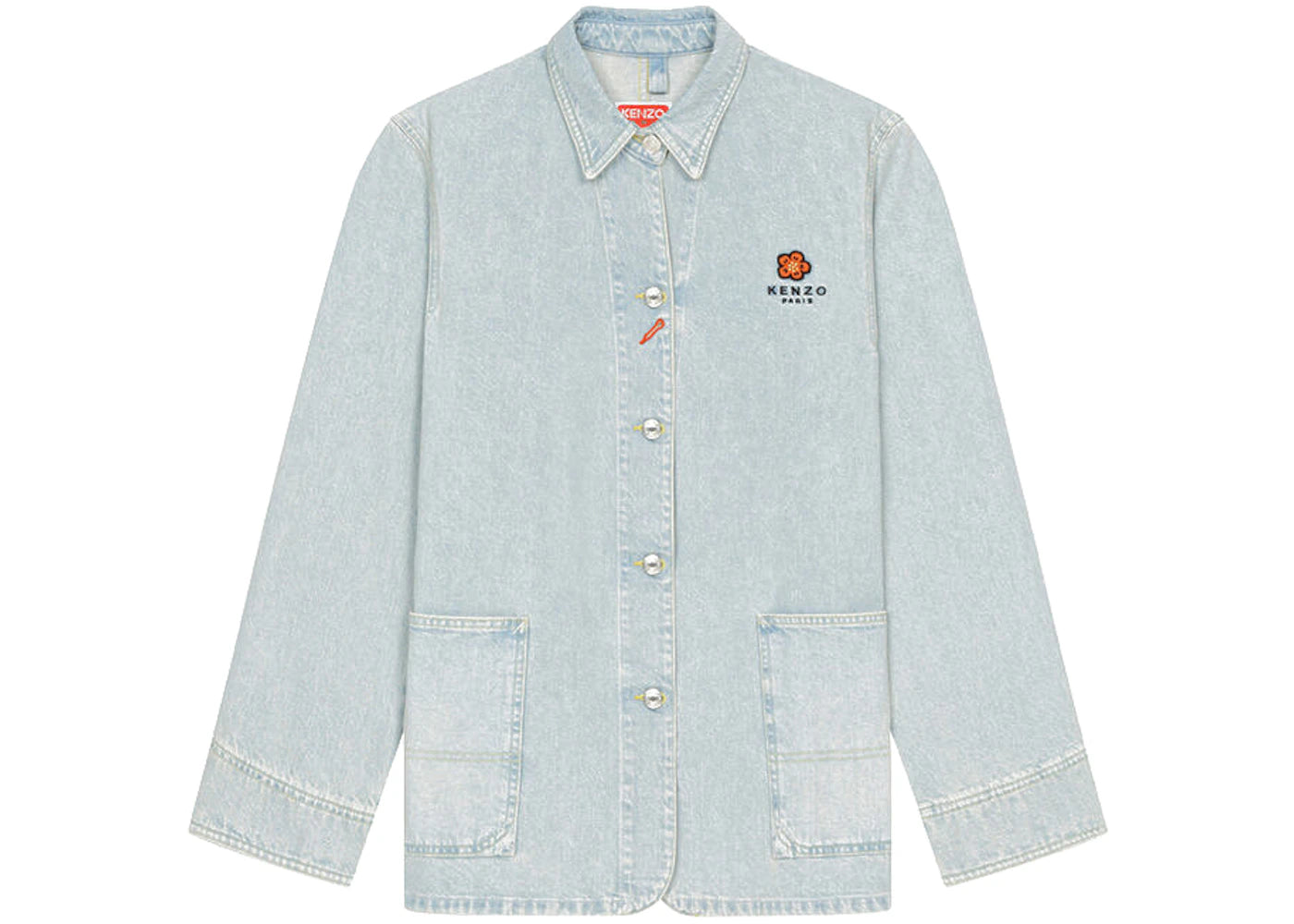 KENZO x Nigo Boke Flower Women's Crest Denim Workwear Jacket Sky Blue