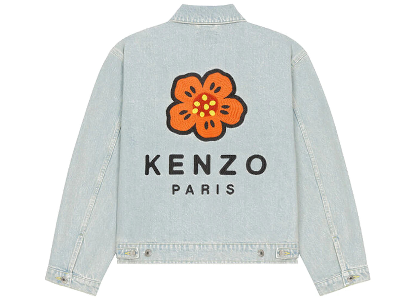 KENZO x Nigo Boke Flower Women's Embroidered Denim Tracker Jacket Sky Blue