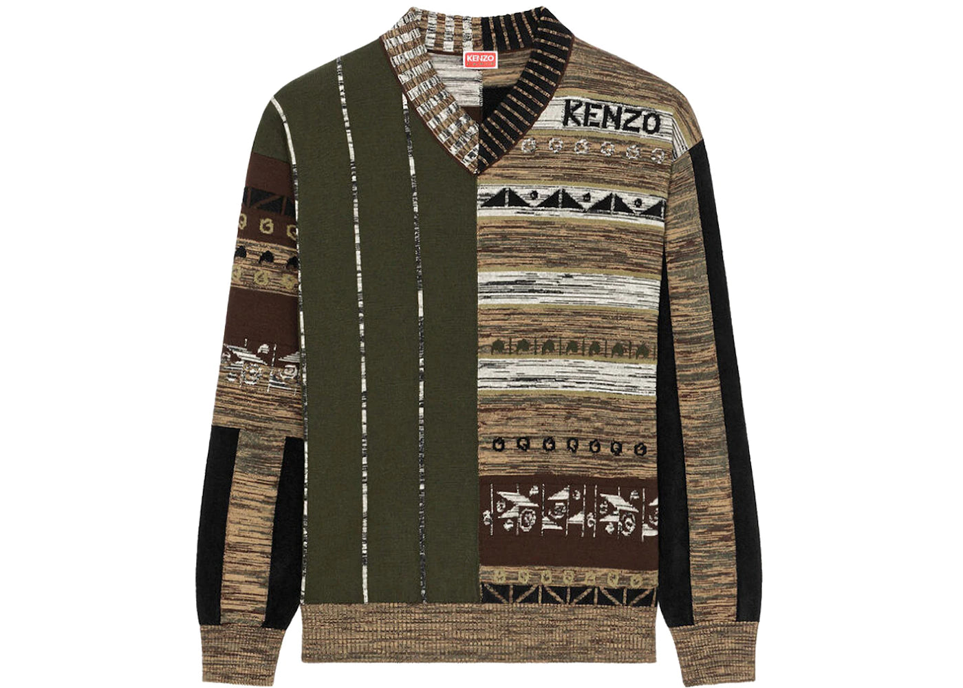 KENZO x Nigo Jacquard Jumper Dark Khaki