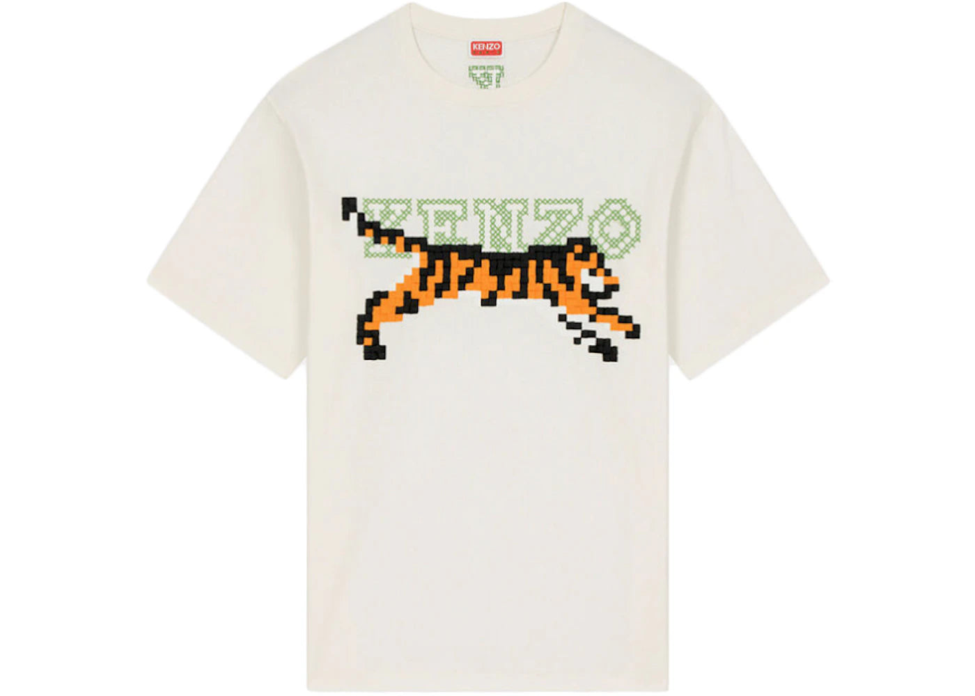 KENZO x Nigo Tiger Pixel Oversized T-Shirt Off White