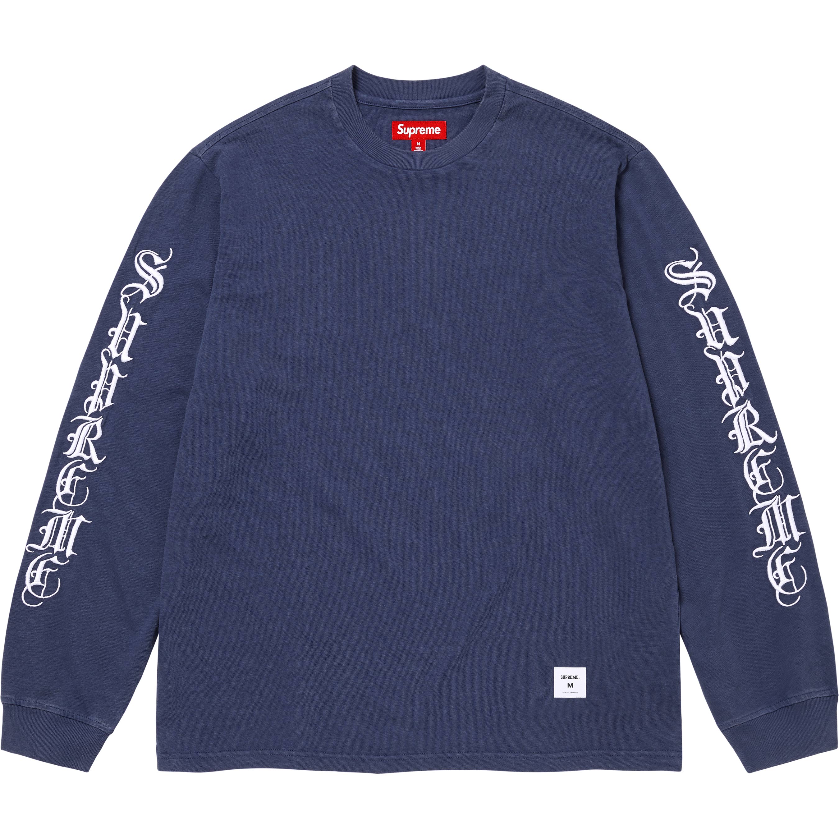 Supreme Old English L/S Top - Navy
