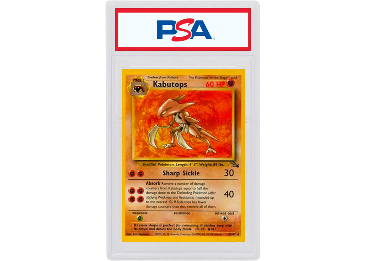 Kabutops-Holo 1999 Pokemon TCG Fossil #9/62 (PSA or BGS Graded)