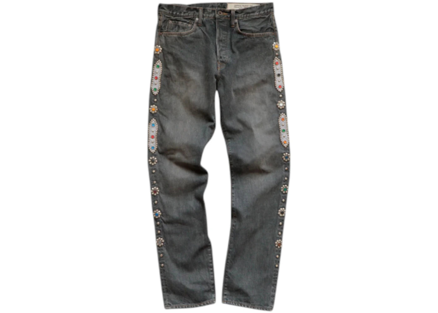 Kapital 14 Oz Denim 5P Monkey Cisco Gemstone Pants Black