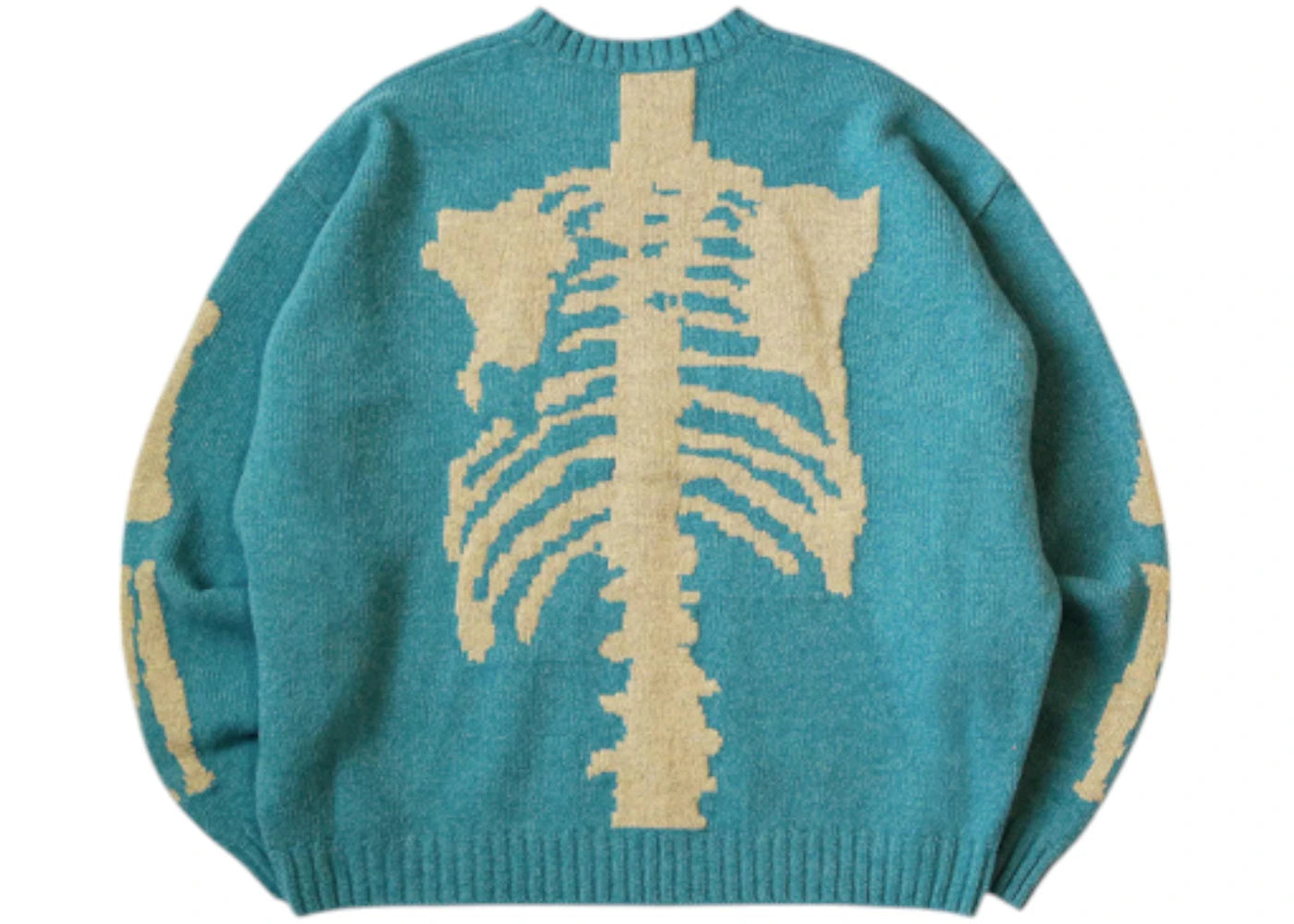 Kapital 5G Wool Bone Crewneck Sweater Saxophone