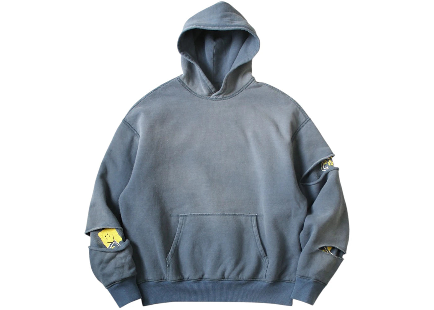 Kapital Fleece Peckish Rainbow Elbow Hoodie Blue