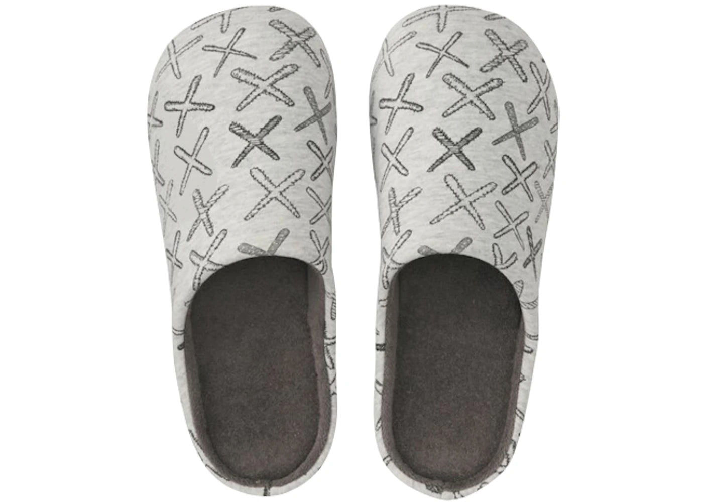 KAWS x Uniqlo X Logo Room Shoes Gray