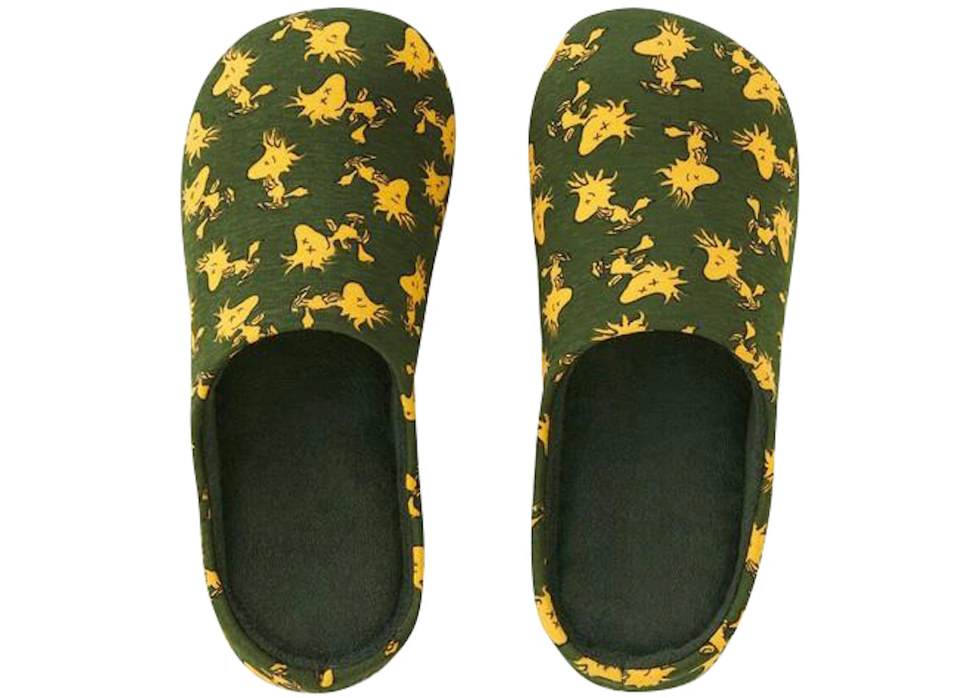 KAWS x Uniqlo x Peanuts Woodstock Room Shoes Olive