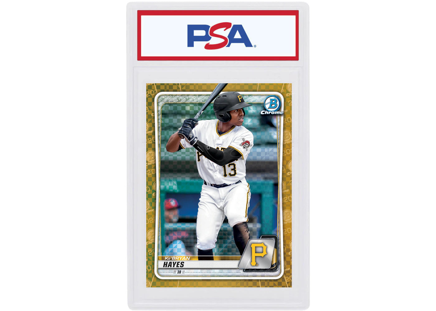 Ke'Bryan Hayes 2020 Bowman Chrome X Gold X-Fractor /3 #BCP-220 (PSA or BGS Graded)