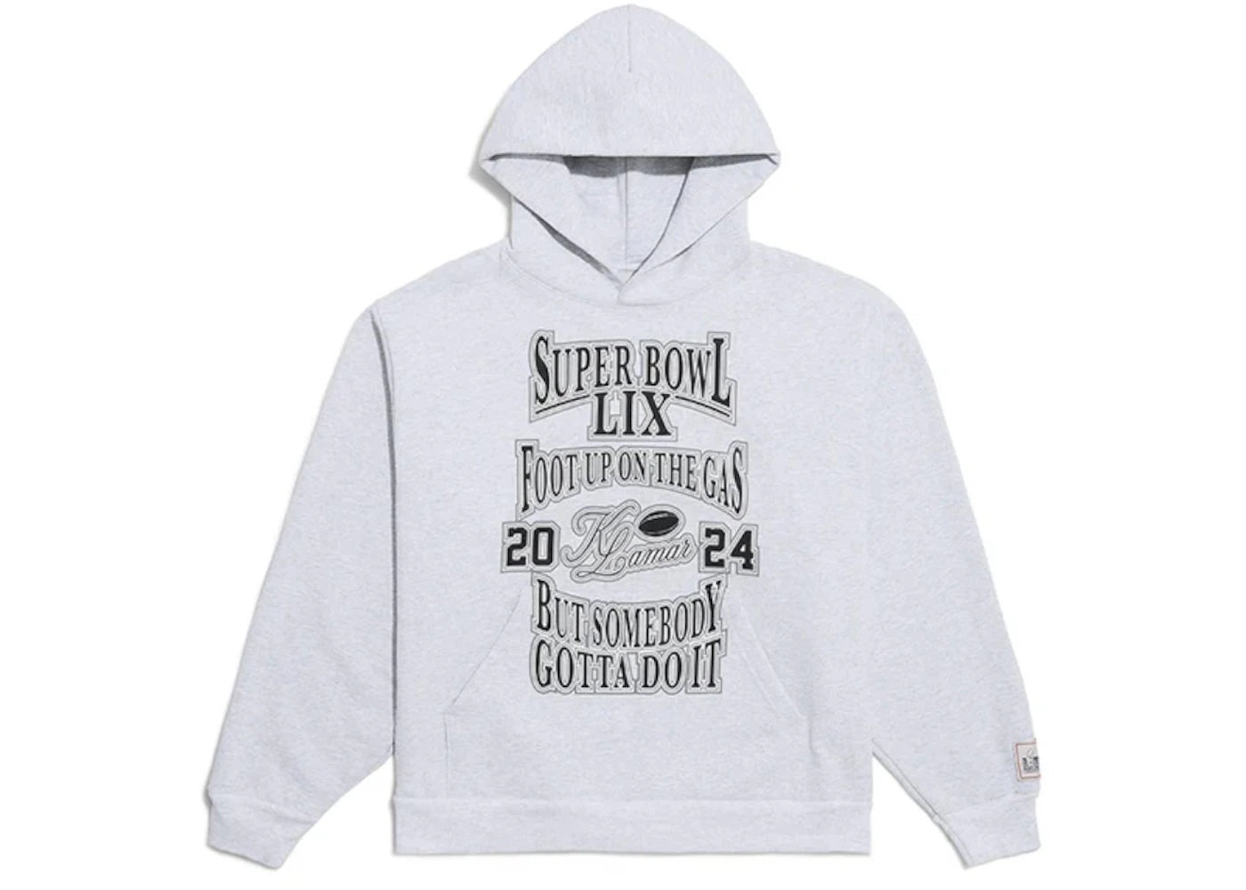 Kendrick Lamar x Willy Chavarria Foot Up On The Gas Hoodie Heather Grey