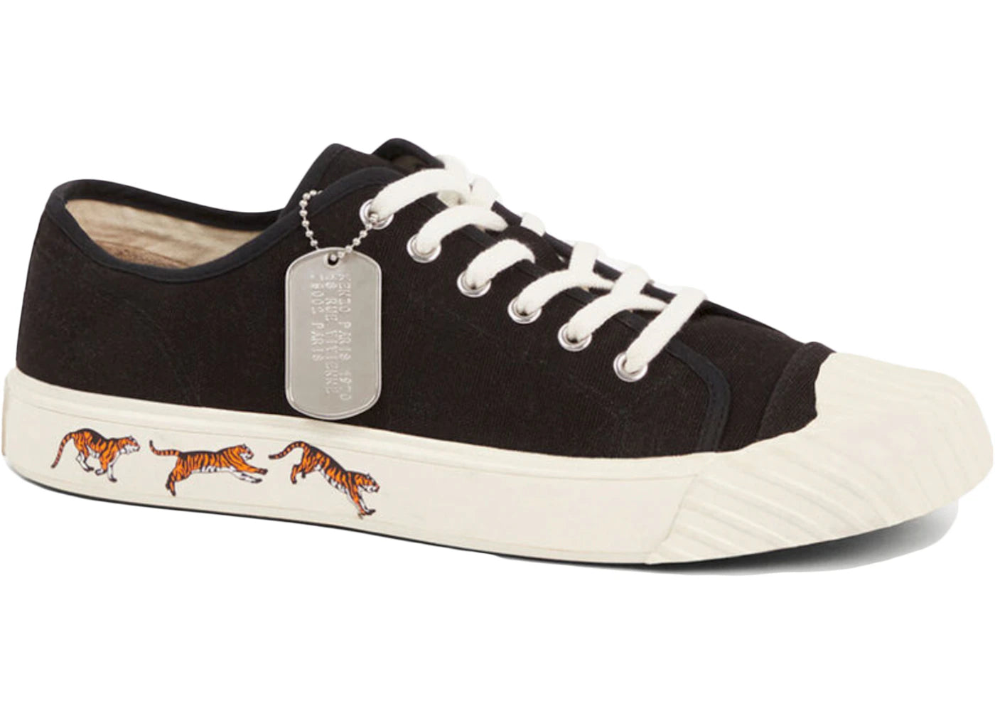 Kenzo School Low Top Trainers Tiger Sole Black