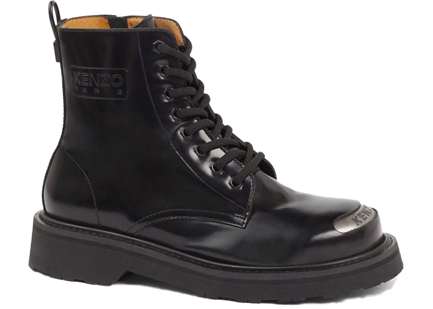 Kenzosmile Lace Up Boots Black Spazzolato Leather (Women's)