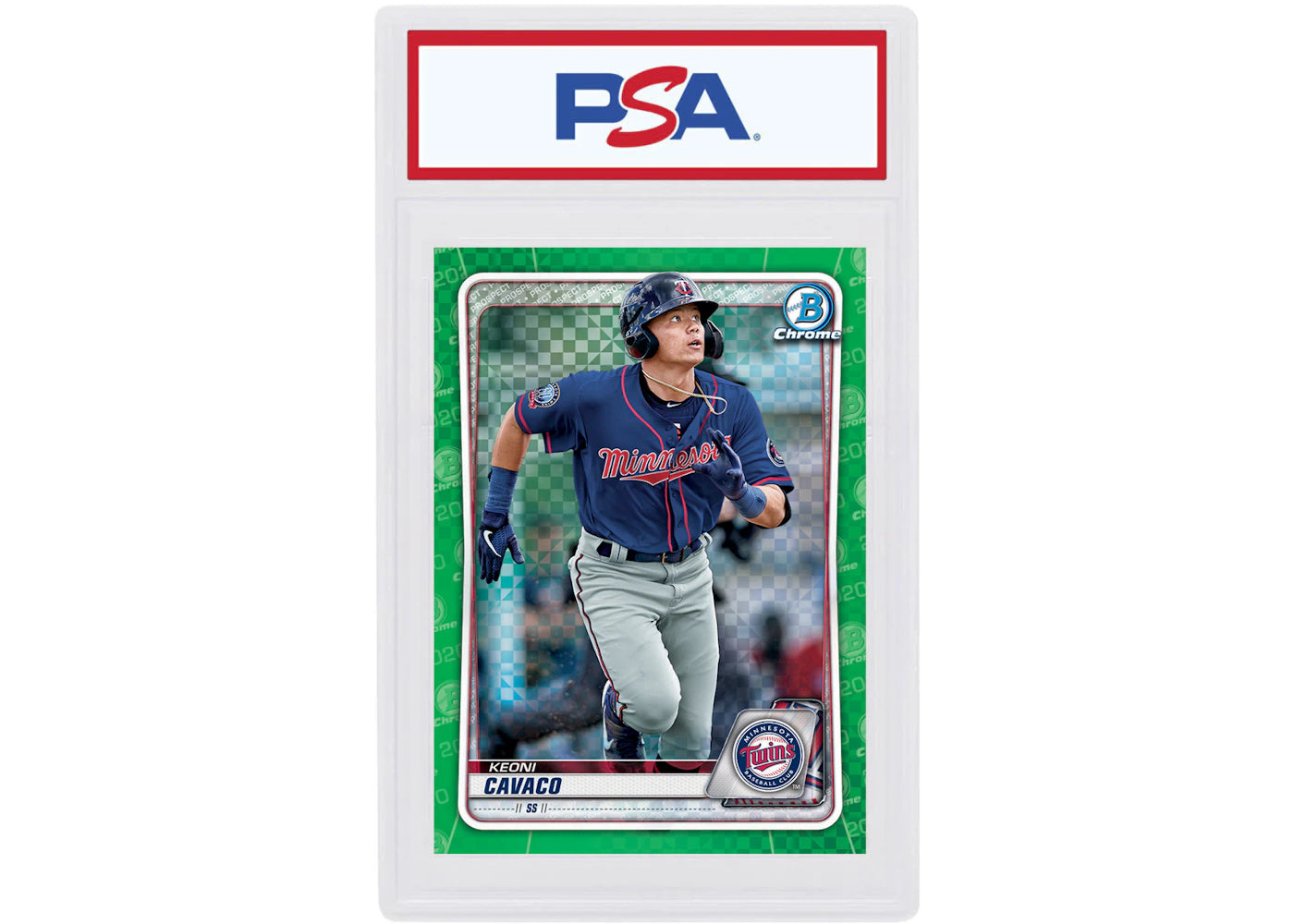 Keoni Cavaco 2020 Bowman Chrome X Green X-Fractor /31 #BCP-180 (PSA or BGS Graded)