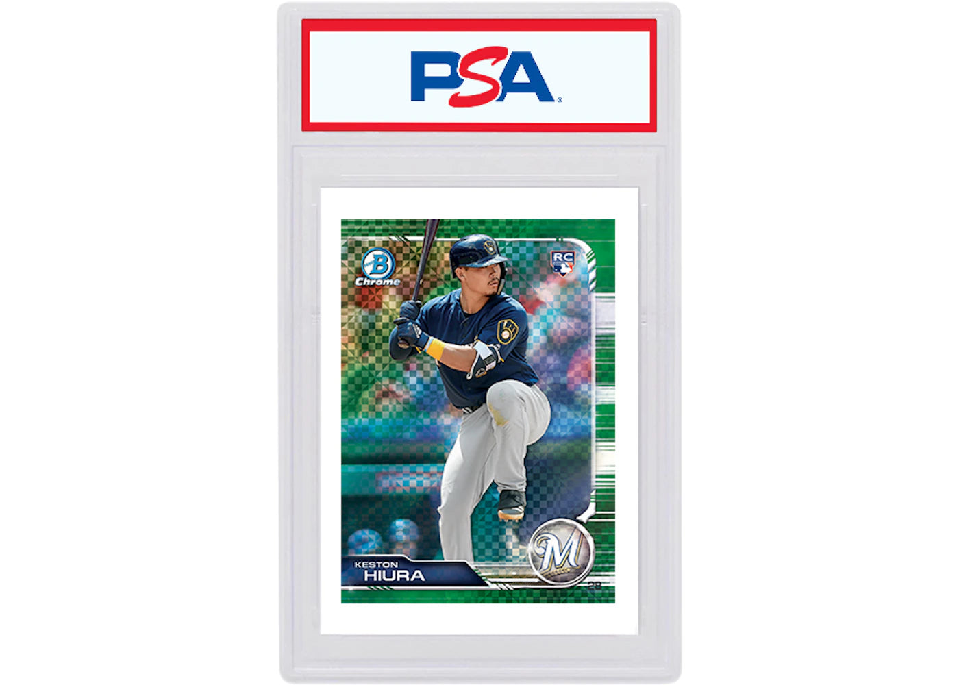 Keston Hiura 2019 Bowman Chrome X Rookie Green X-Fractor /31 #42 (PSA or BGS Graded)