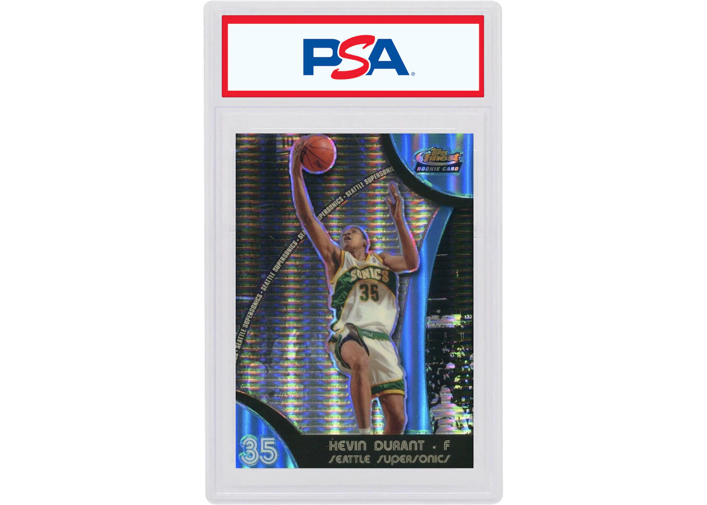 Kevin Durant 2007 Topps Finest Rookie Bllue Refractor /199 #71 (PSA or BGS Graded)