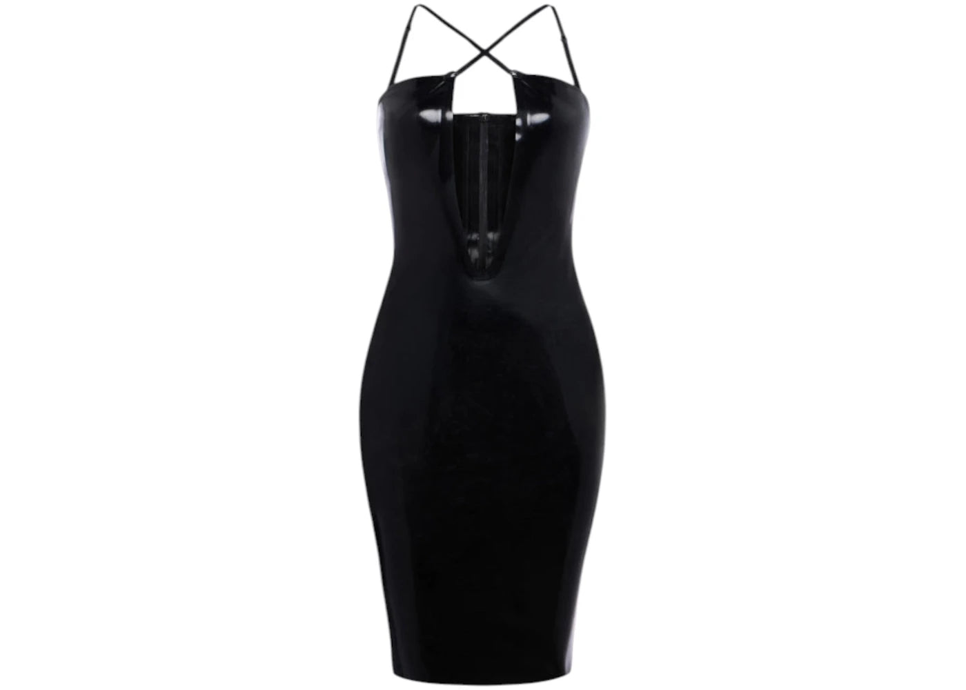 khy x Poster Girl Latex Cutout Dress Black