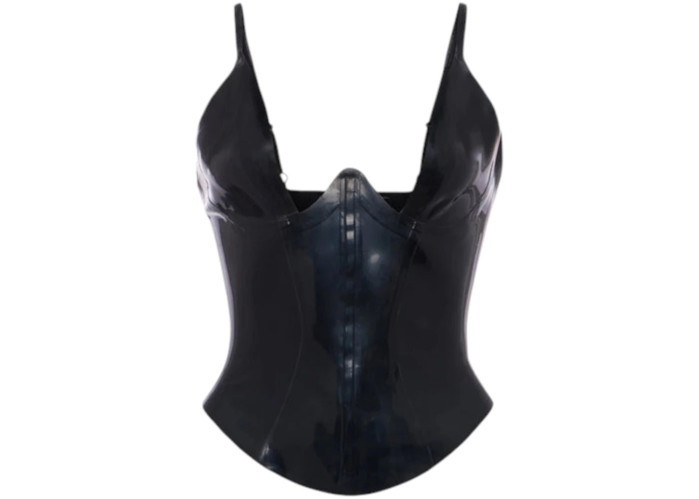 khy x Poster Girl Latex Plunge Tank Black