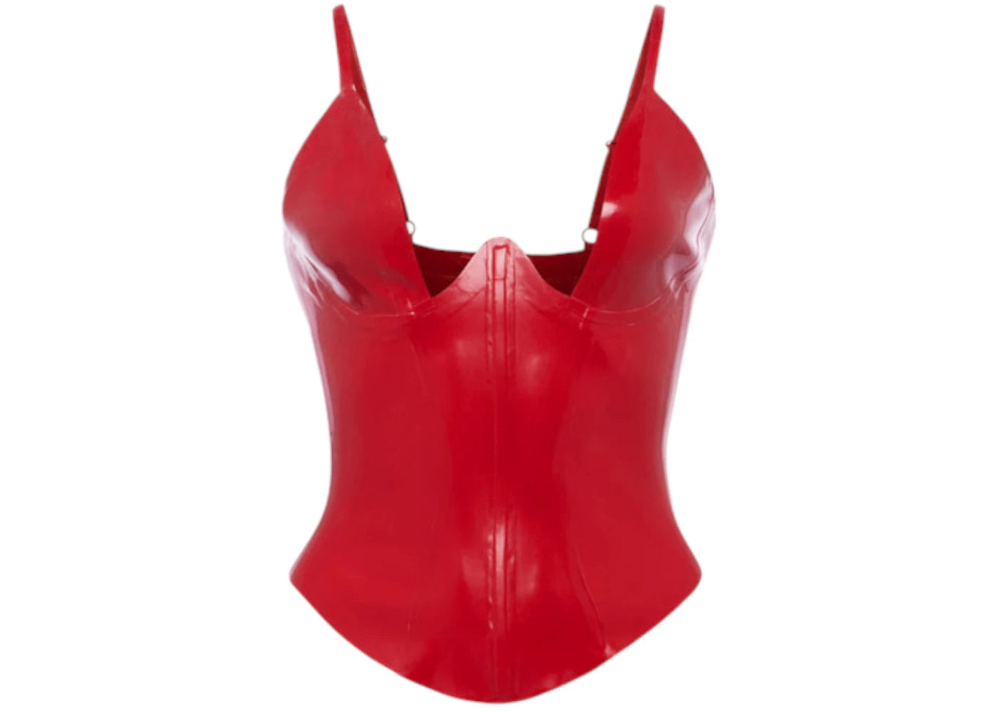 khy x Poster Girl Latex Plunge Tank Rouge