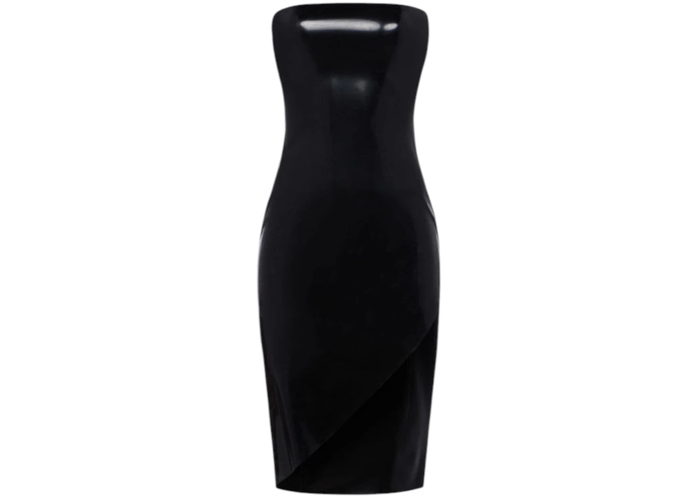 khy x Poster Girl Latex Strapless Dress Black
