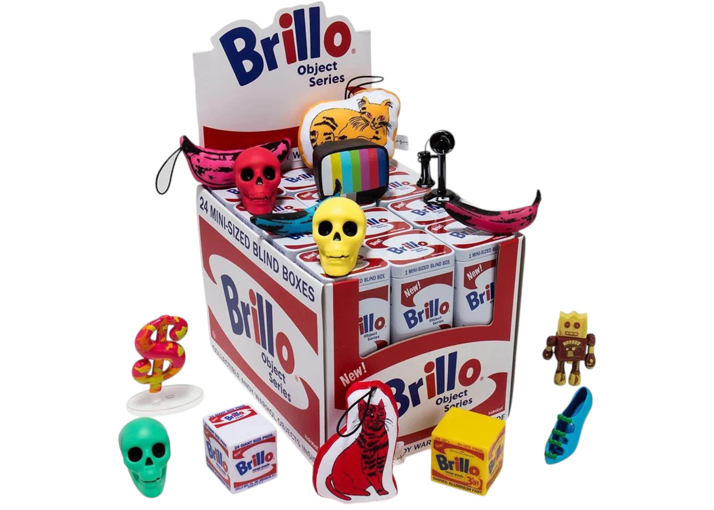 Kidrobot Andy Warhol Brillo Box Art Object Figures Casepack (24 Blind Boxes)