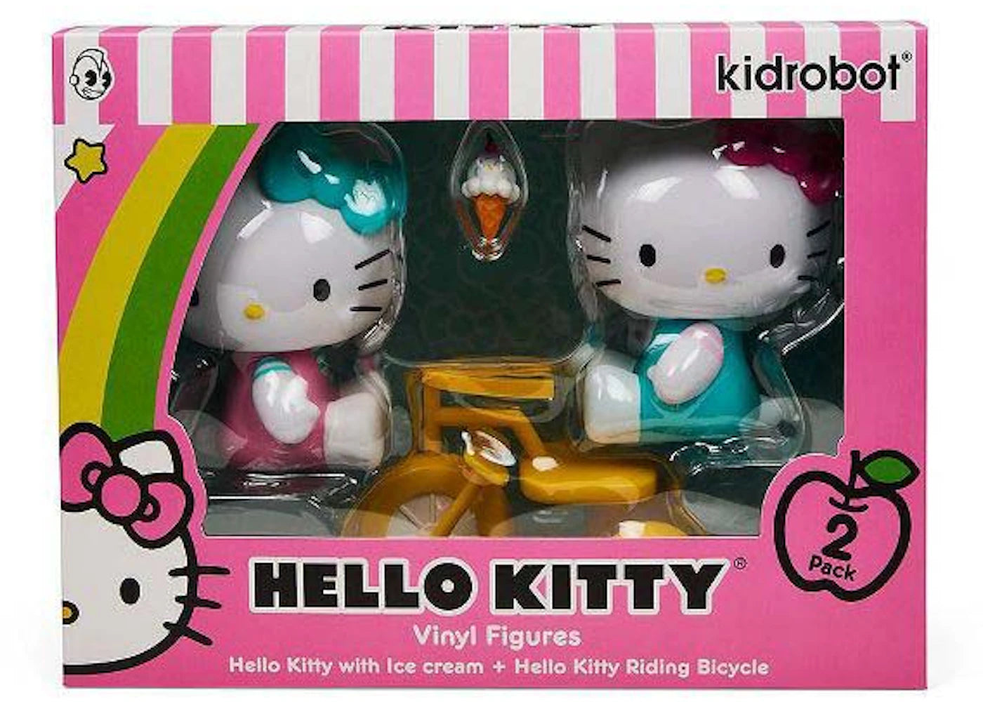 Kidrobot Hello Kitty Tricycle and Ice Cream Figure 2-Pack