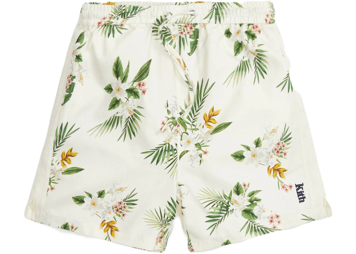 Kith Hawaiian Print Active Silk Shorts White