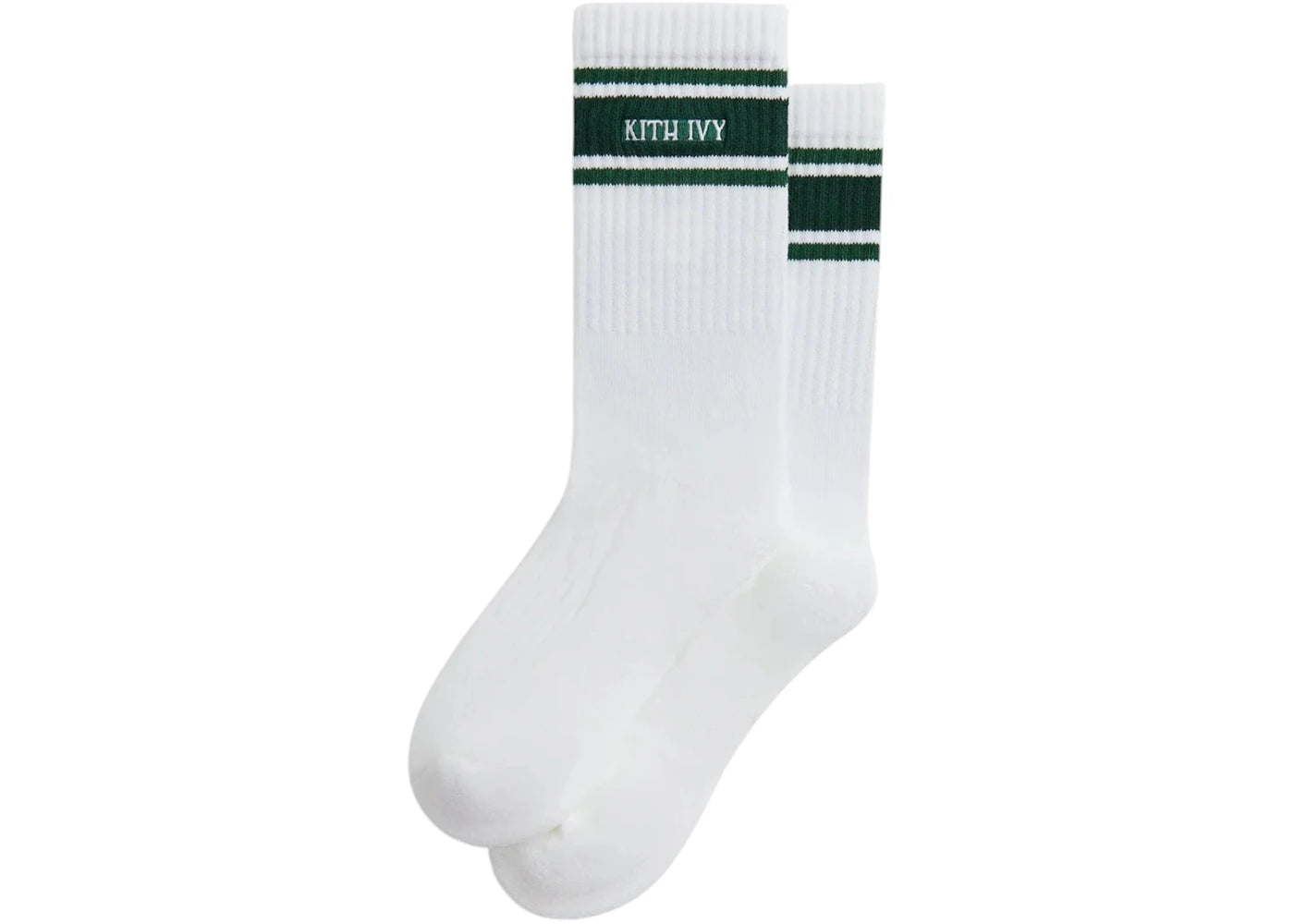 Kith Ivy Wilson Stripe Logo Crew Socks White