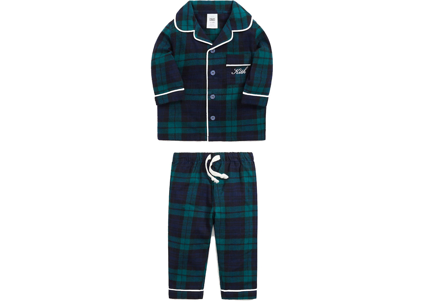 Kith Kids Baby Pajama Set Blackwatch