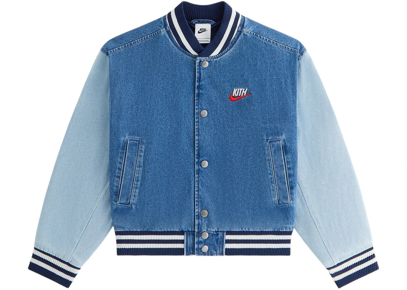 Kith Kids x Nike Denim Varsity Jacket Mystic Navy