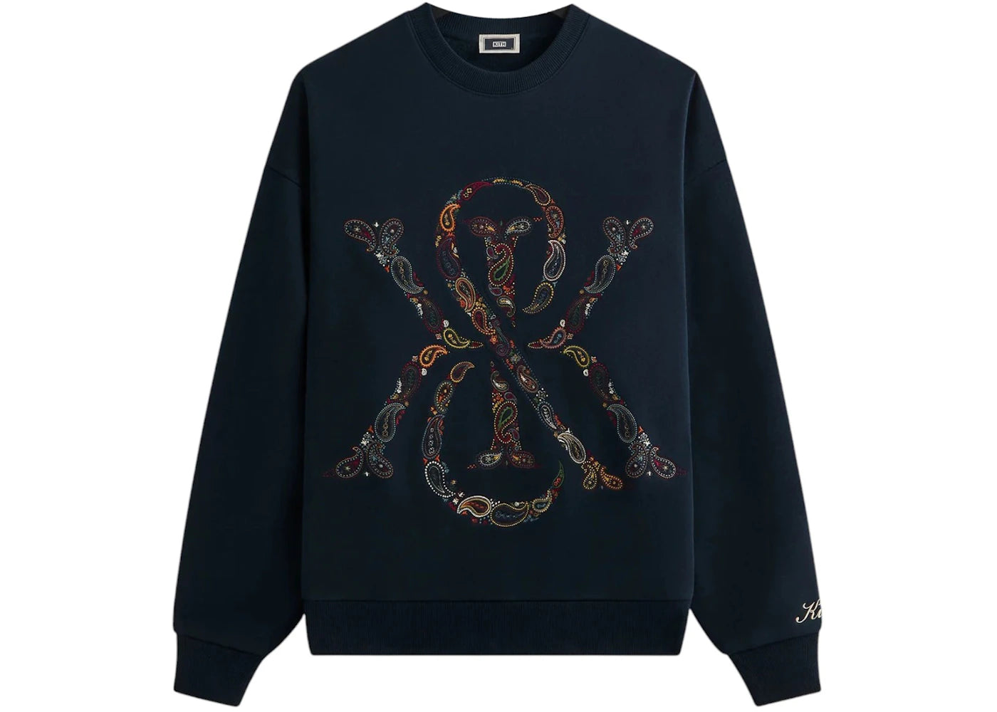 Kith & Kin Paisley Crest Nelson Crewneck Nocturnal