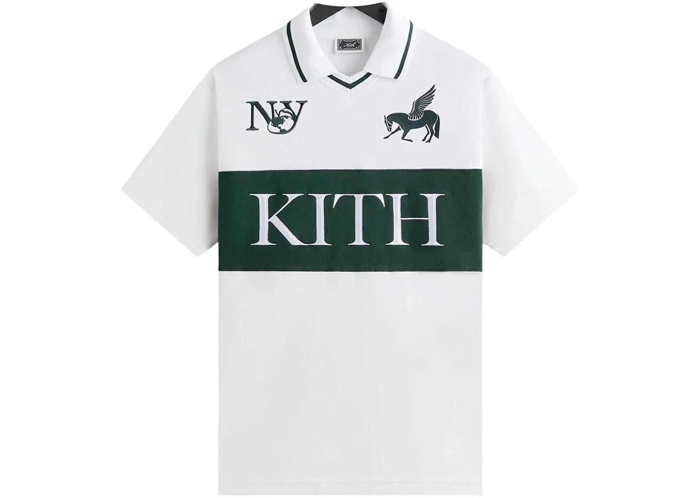 Kith Pique Short Sleeve Tap In Soccer Polo White