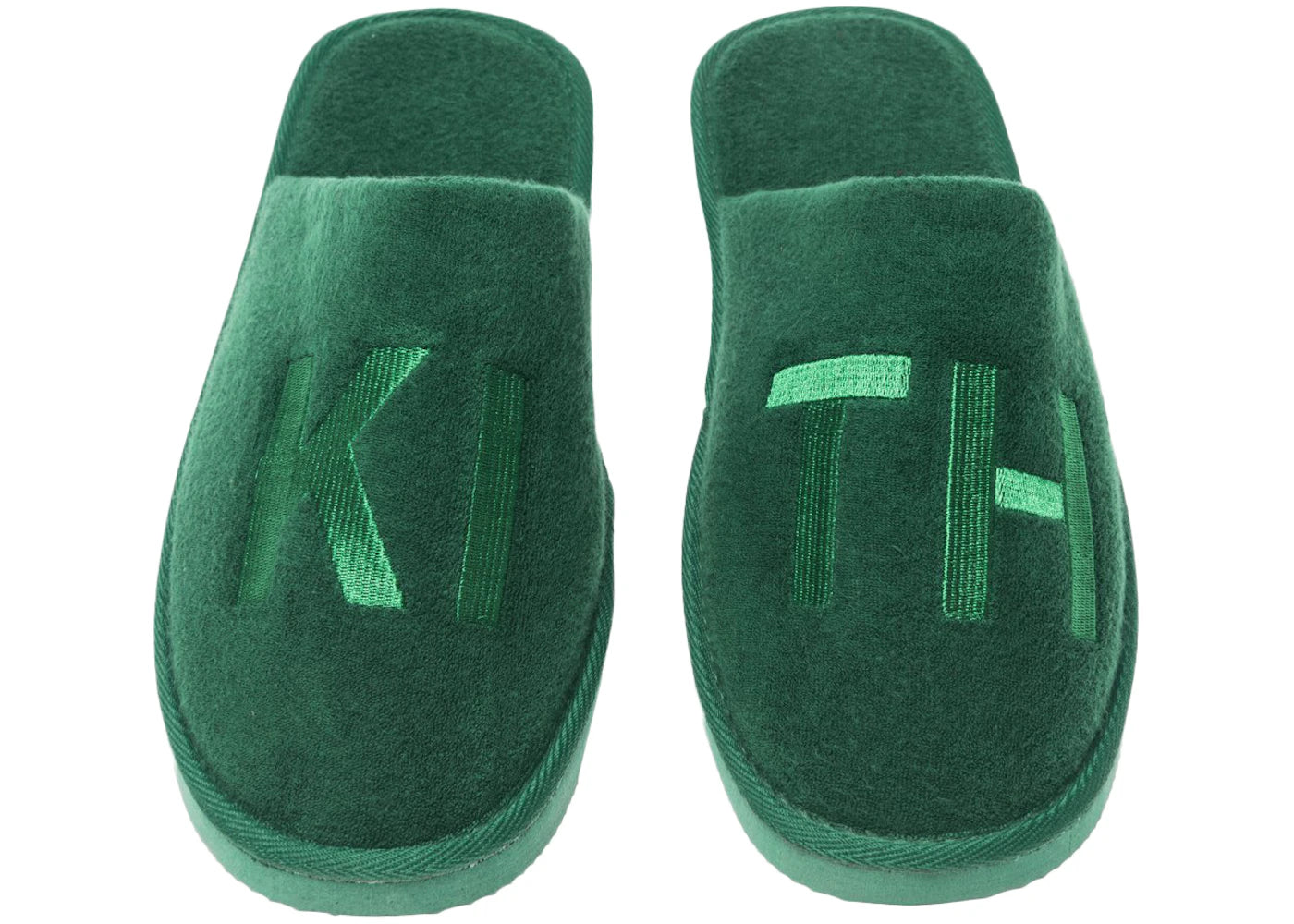 Kith Regal Stripe Slides Green