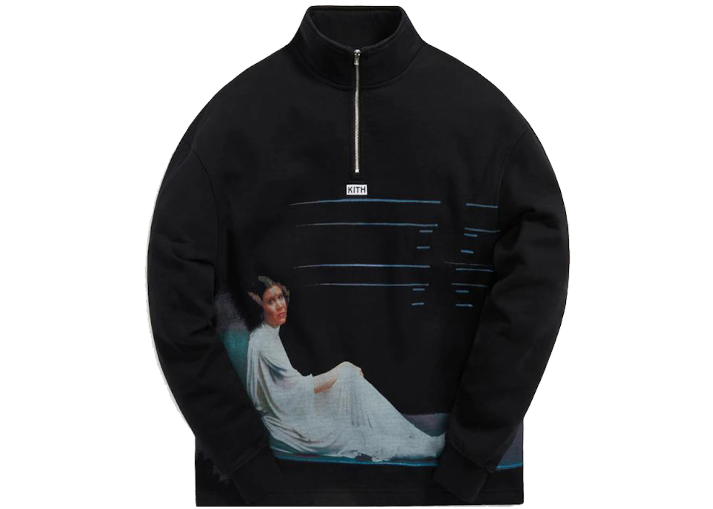 Kith x STAR WARS Leia Quarter Zip Black