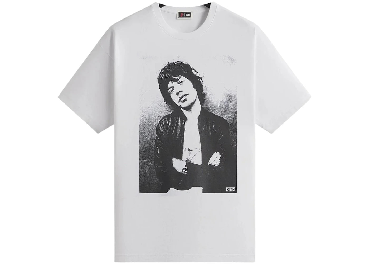 Kith The Rolling Stones Mick Photo Vintage Tee White