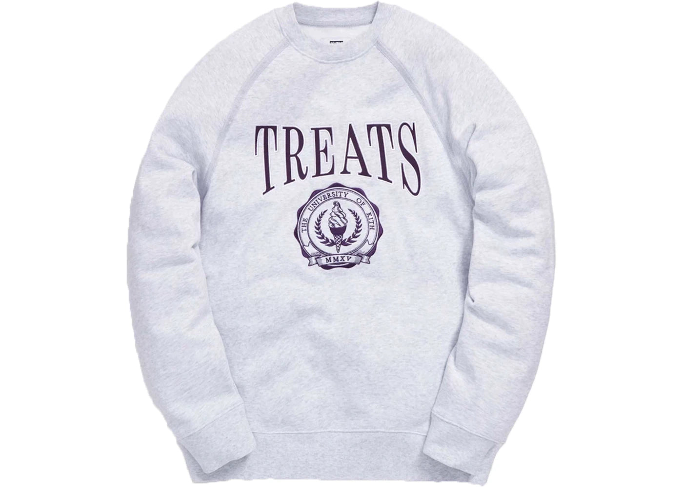 Kith Treats Collegiate Crewneck Light Heather Grey
