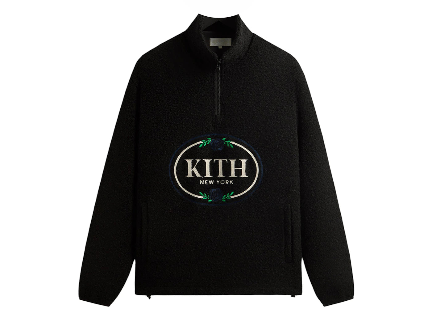 Kith Tweed Eric Quarter Zip Pullover Black