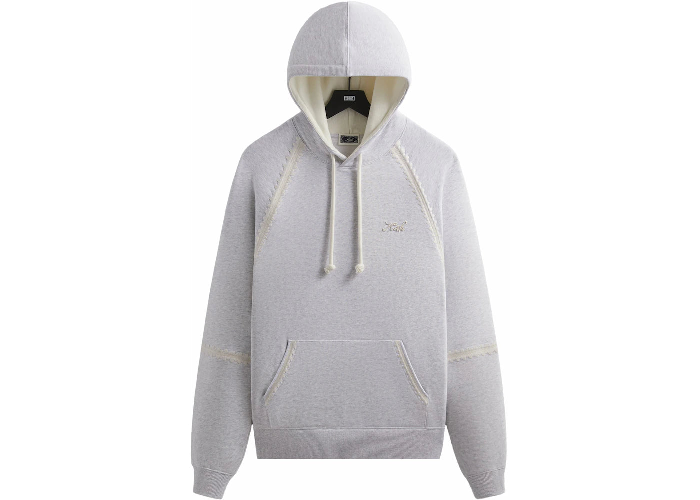 Kith Vale Raglan Hoodie Light Heather Grey