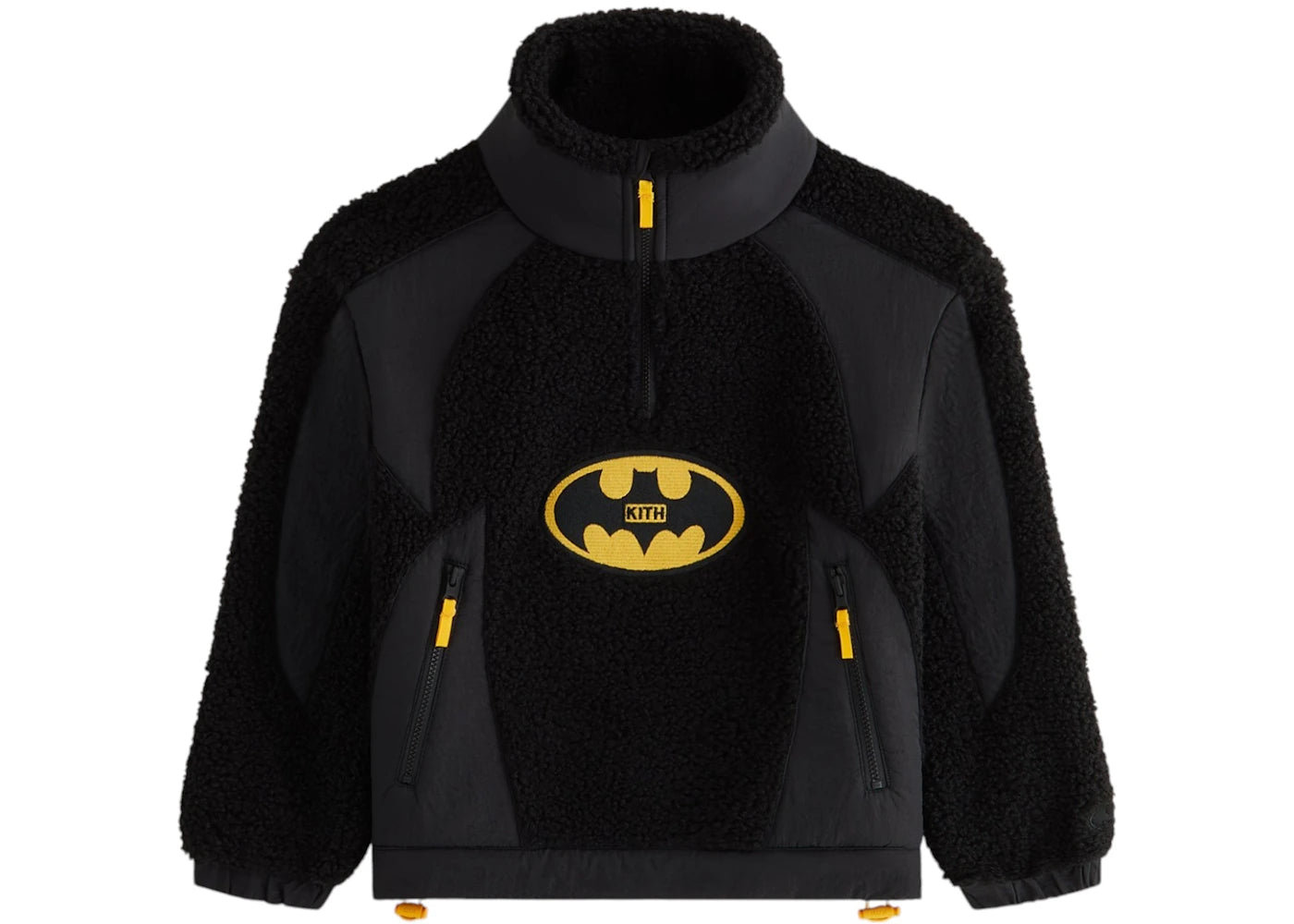 Kith x Batman Kids Quarter Zip Sherpa Jacket Black