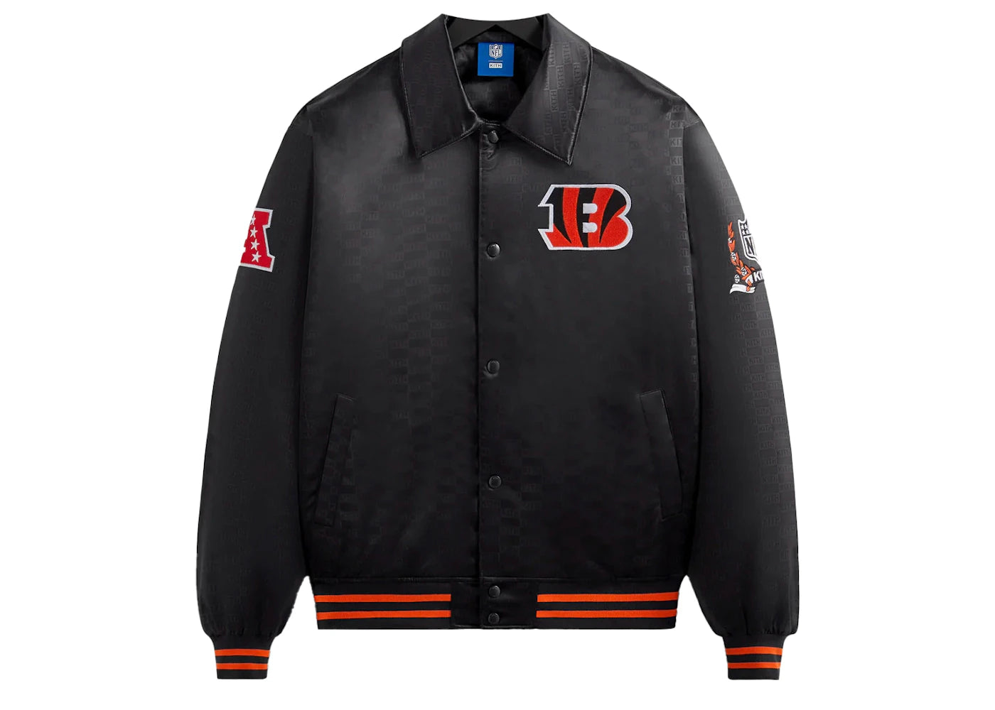 Kith x NFL Bengals Satin Bomber Jacket Black