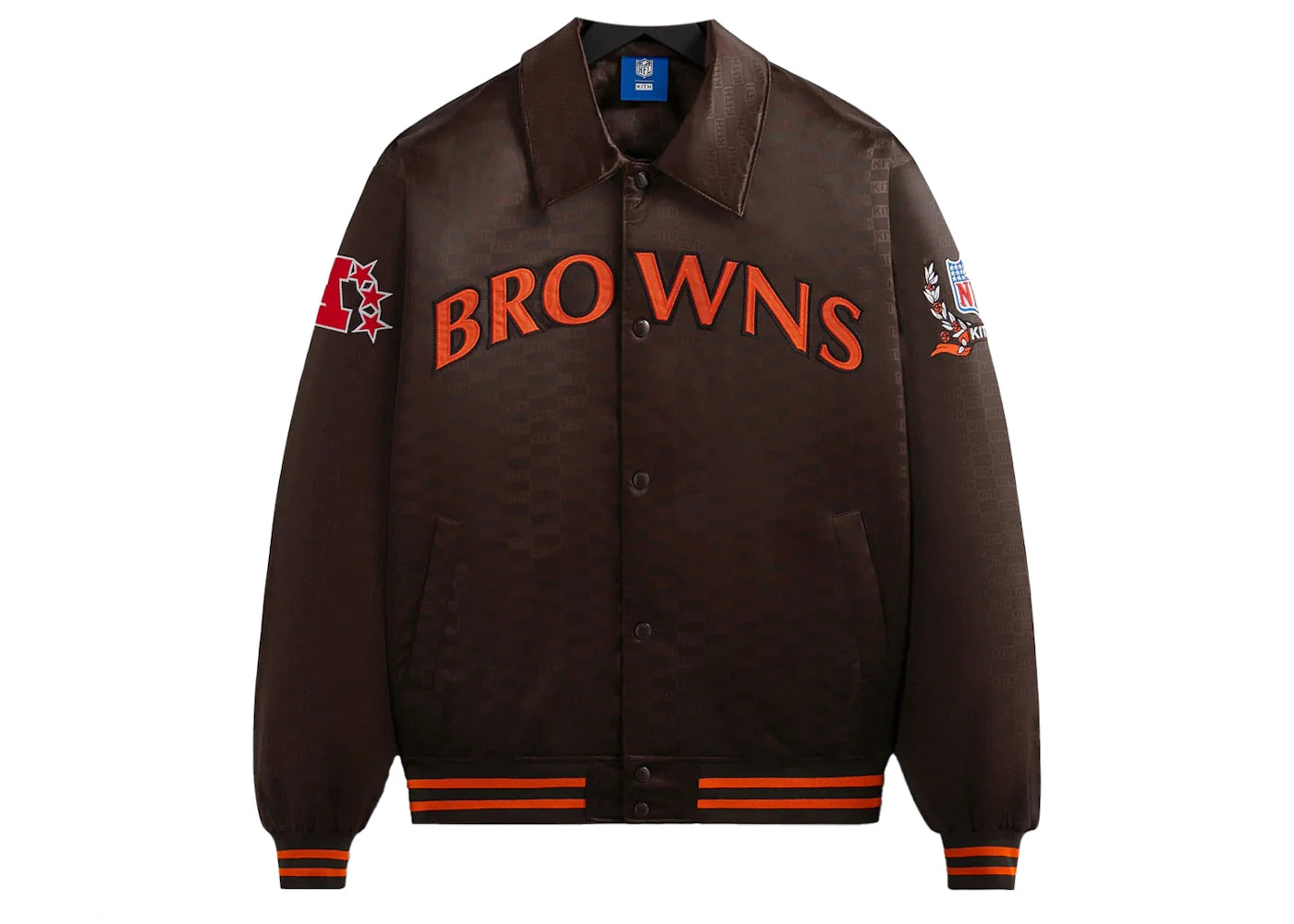 Kith x NFL Browns Satin Bomber Jacket Zoom