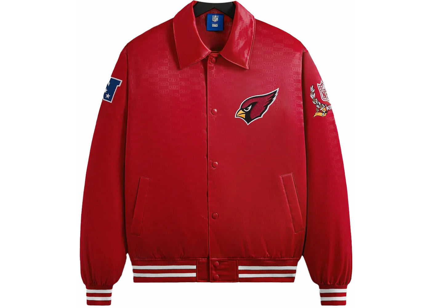 Kith x NFL Cardinals Satin Bomber Jacket Modified