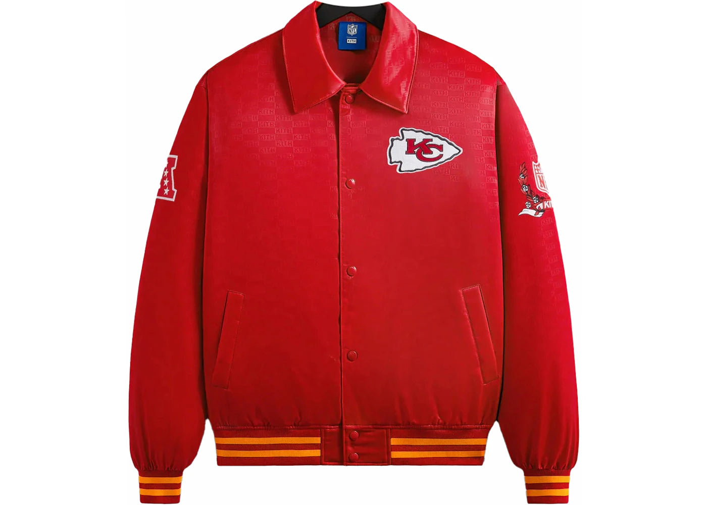 Kith x NFL Chiefs Satin Bomber Jacket Race